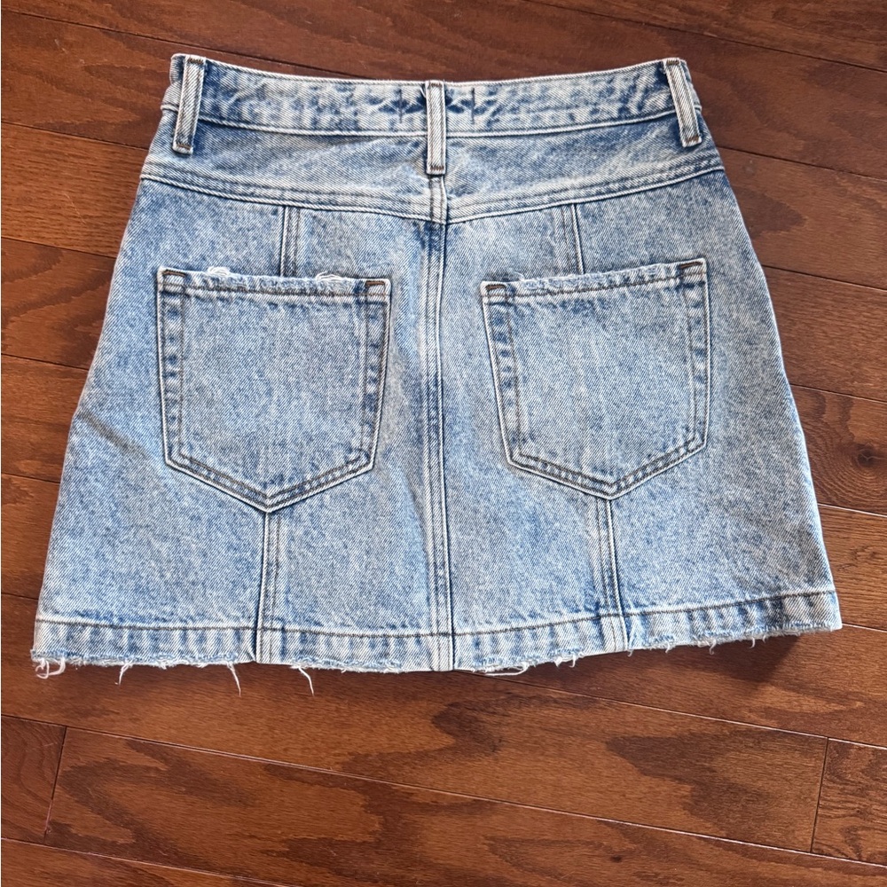 Floral Crop Top & Abercrombie Denim Skirt Outfit Set‎ Cottagecore Y2K Sz S (2) - Picture 4 of 11